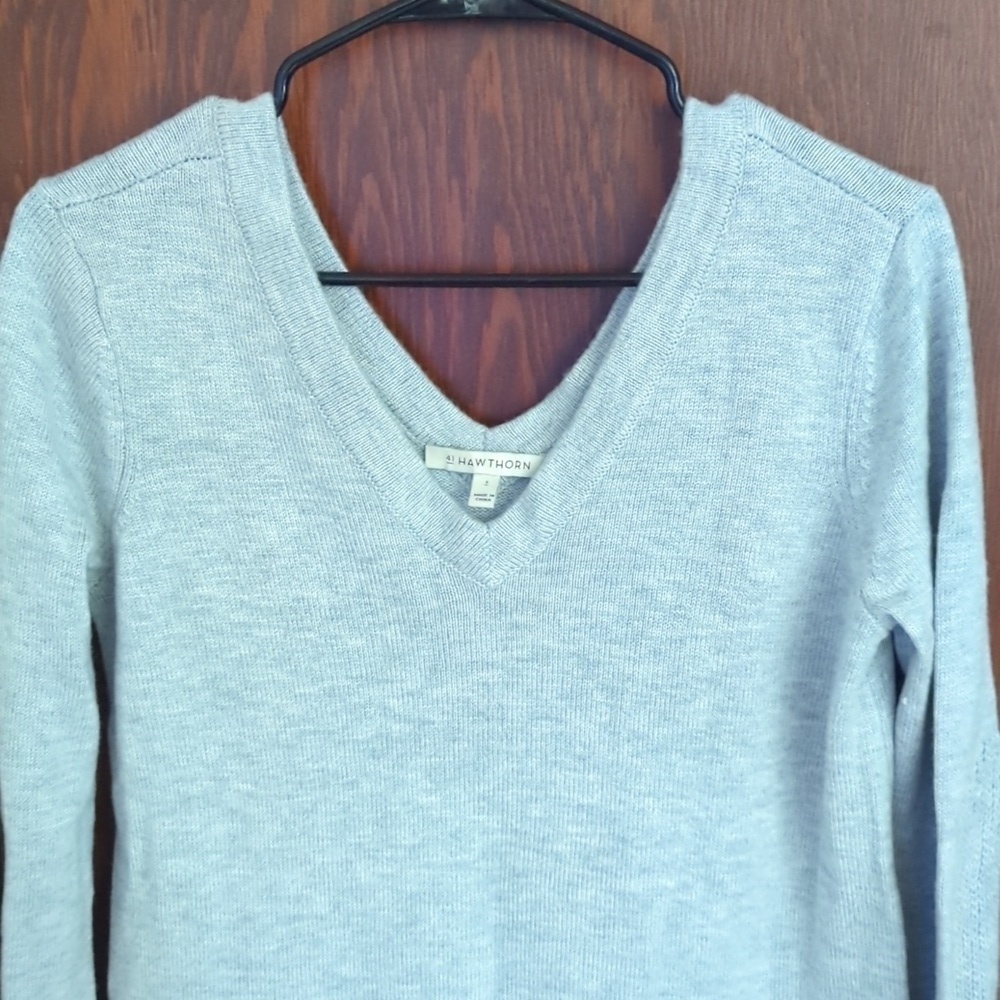 41 Hawthorne Stitch Fix V Neck V Back Nylon Wool Sweater Size Small - Picture 2 of 6